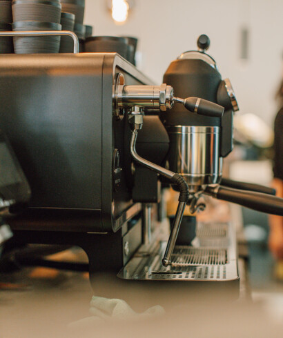 Coffee machine in the new coffee spot "Das Kaffeehaus", Salzburg