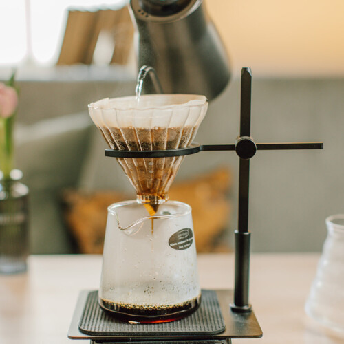 Frisch aufgebrühter Filterkaffee im Kaffeehaus in Salzburg